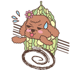 The fabulous world of red poodle- GuaGua sticker #11119136