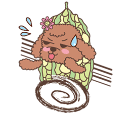 The fabulous world of red poodle- GuaGua sticker #11119136