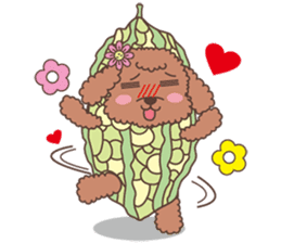 The fabulous world of red poodle- GuaGua sticker #11119138