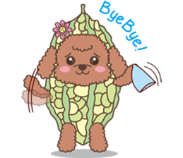 The fabulous world of red poodle- GuaGua sticker #11119140