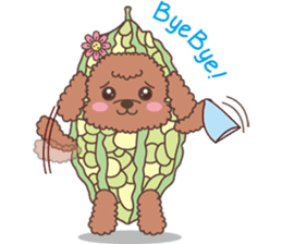 The fabulous world of red poodle- GuaGua sticker #11119140