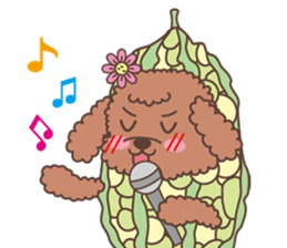 The fabulous world of red poodle- GuaGua sticker #11119141