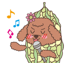 The fabulous world of red poodle- GuaGua sticker #11119141