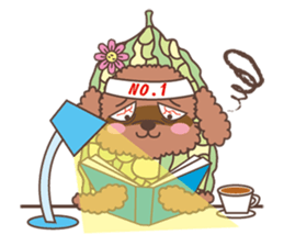 The fabulous world of red poodle- GuaGua sticker #11119142