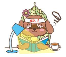 The fabulous world of red poodle- GuaGua sticker #11119142