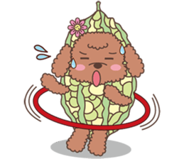 The fabulous world of red poodle- GuaGua sticker #11119143