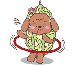 The fabulous world of red poodle- GuaGua sticker #11119143