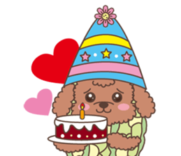 The fabulous world of red poodle- GuaGua sticker #11119144