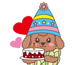 The fabulous world of red poodle- GuaGua sticker #11119144