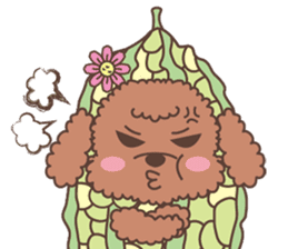 The fabulous world of red poodle- GuaGua sticker #11119146