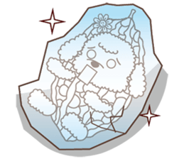 The fabulous world of red poodle- GuaGua sticker #11119148