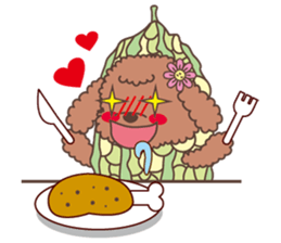 The fabulous world of red poodle- GuaGua sticker #11119149