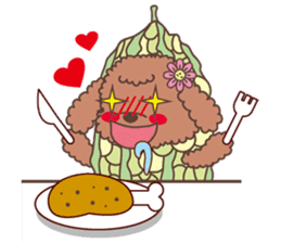 The fabulous world of red poodle- GuaGua sticker #11119149