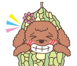 The fabulous world of red poodle- GuaGua sticker #11119150