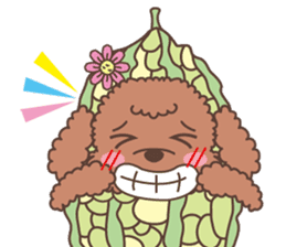 The fabulous world of red poodle- GuaGua sticker #11119150