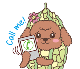 The fabulous world of red poodle- GuaGua sticker #11119151