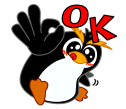 Sign language of a penguin sticker #11120569