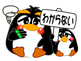 Sign language of a penguin sticker #11120571