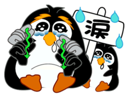 Sign language of a penguin sticker #11120592