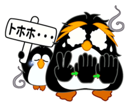 Sign language of a penguin sticker #11120593