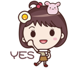 Yolk Girl Show English sticker #11120703