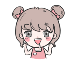 Pinky cute girl sticker #11121248