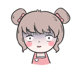 Pinky cute girl sticker #11121250