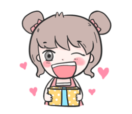 Pinky cute girl sticker #11121252