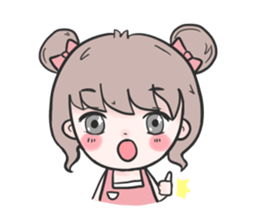 Pinky cute girl sticker #11121253