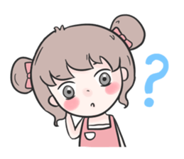 Pinky cute girl sticker #11121254