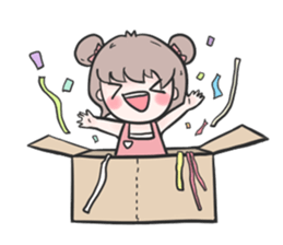 Pinky cute girl sticker #11121255