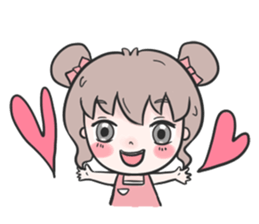 Pinky cute girl sticker #11121257