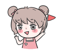 Pinky cute girl sticker #11121261
