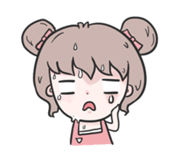 Pinky cute girl sticker #11121265