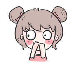 Pinky cute girl sticker #11121267