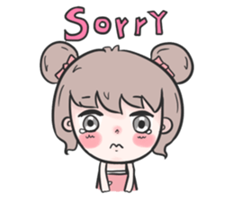 Pinky cute girl sticker #11121269