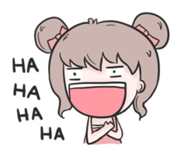 Pinky cute girl sticker #11121270