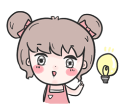 Pinky cute girl sticker #11121272