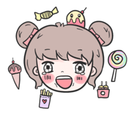 Pinky cute girl sticker #11121273