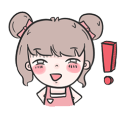 Pinky cute girl sticker #11121276