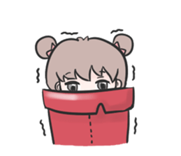 Pinky cute girl sticker #11121277