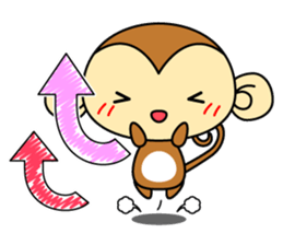 Cute monkey stickers -Osaru part 2 sticker #11121398