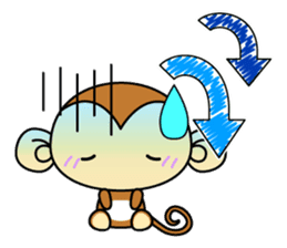 Cute monkey stickers -Osaru part 2 sticker #11121399