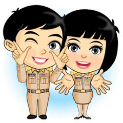 Num Fon & Kon Mek are Thai Officers