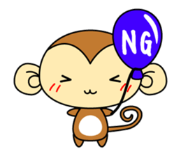 Cute monkey stickers -Osaru part 1 sticker #11122731