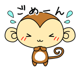 Cute monkey stickers -Osaru part 1 sticker #11122742