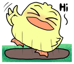 angry little duck sticker #11123226