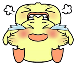 angry little duck sticker #11123229