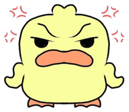 angry little duck sticker #11123236