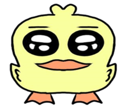 angry little duck sticker #11123239